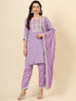 Purple Vichitra Silk Pant Suit Acy9923