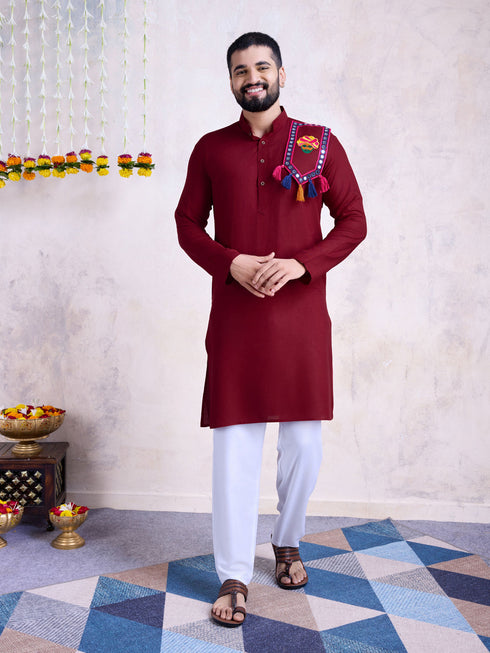 Maroon Kurta Rayon payjama