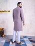 Dusty Purple Kurta Rayon payjama Closure View