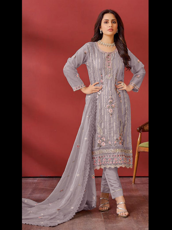 Mauve Georgette Pant Suit Acy9975