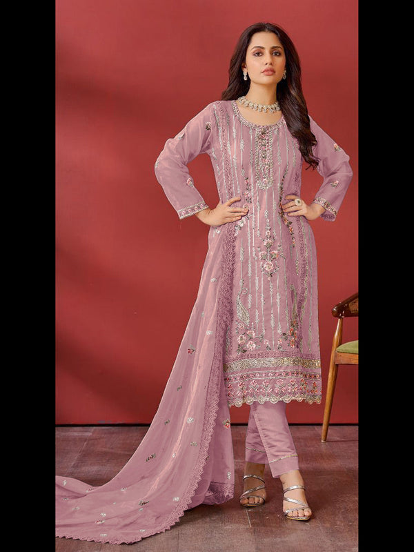 Pink Georgette Pant Suit Acy9976