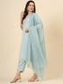 Blue Muslin Silk Blend Pant Suit Acy9982 Salwar Kameez
