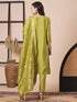 Green Pv Chanderi Pant Suit Acz3053 Closure View