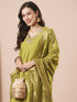 Green Pv Chanderi Pant Suit Acz3053 Back View