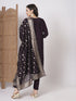 Coffee Pv Chanderi Pant Suit Acz3055 Closure View
