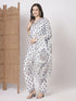 Grey Muslin Cotton Pant Suit Acz3059 Closure View