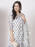 Grey Muslin Cotton Pant Suit Acz3059 Back View