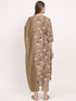 Brown Magic Cotton Pant Suit Acz3116 Closure View