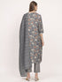 Grey Magic Cotton Pant Suit Acz3117 Closure View