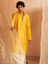 Yellow Kurta Viscose Payjama Closure View