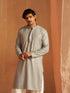 Grey Kurta Viscose Payjama Closure View
