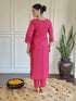 Pink Chanderi Pant Suit Acz3140 Closure View