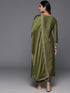 Green Chanderi Viscose Pant Suit Acz3146 Closure View