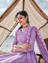 Purple Cotton Anarkali Suit Acz3152 Back View