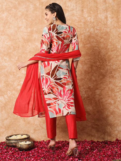 Multi Rayon Pant Suit Acz3177 Closure View
