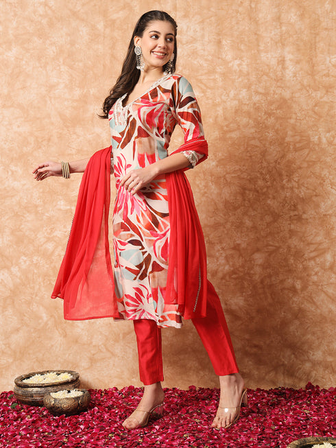 Multi Rayon Pant Suit Acz3177