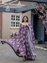 Purple Georgette Anarkali Suit Acz3198 Closure View
