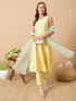 Yellow Lurex Cotton Pant Suit Acz3223 Back View