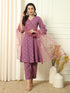 Lavender Crepe Pant Suit Acz3227