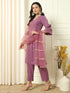 Lavender Crepe Pant Suit Acz3227 Back View