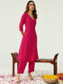 Pink Chanderi Pant Suit Acz3230 Closure View