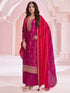Pinkish Red Vichitra Palazzo Suit Acz3266