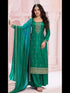 Pine Green Vichitra Palazzo Suit Acz3267