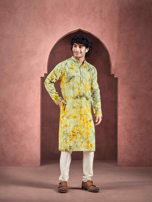 Yellow Kurta Viscose Payjama