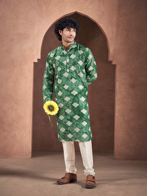 Green Kurta Viscose Payjama