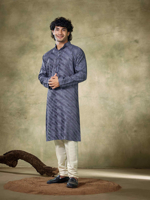 Blue Kurta Viscose Payjama