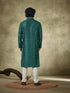 Green Kurta Viscose Payjama Closure View