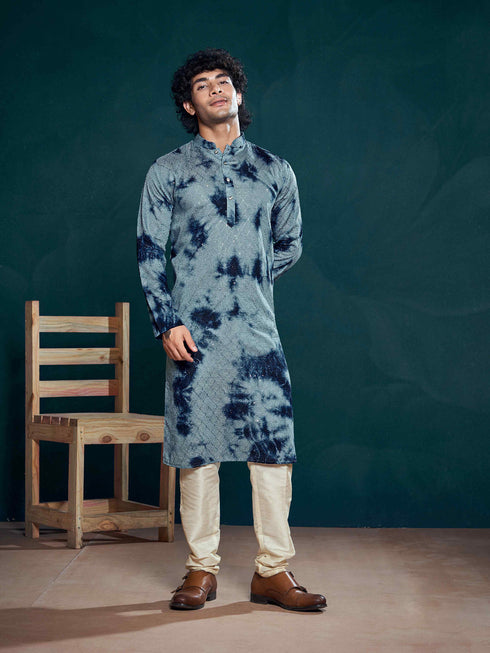 Blue Kurta Viscose Payjama