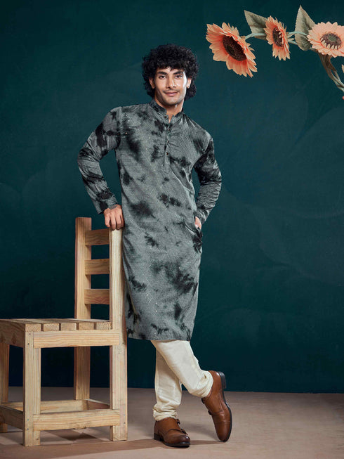 Grey Kurta Viscose Payjama