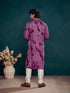 Purple Kurta Viscose Payjama Closure View