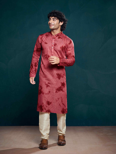 Maroon Kurta Viscose Payjama