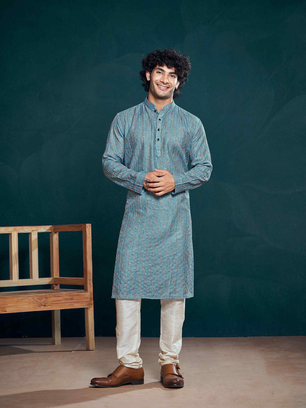 Blue Kurta Viscose Payjama