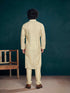 Off White Kurta Viscose Payjama Closure View