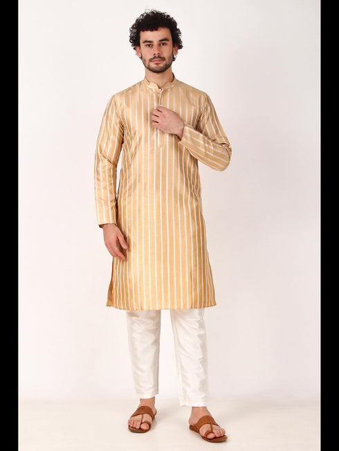 Brown Kurta Art Silk Payjama
