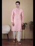 Pink Kurta Jacquard Silk Payjama