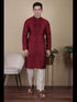 Maroon Kurta Jacquard Silk Payjama