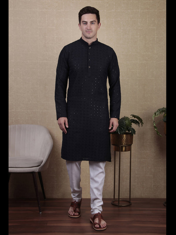 Nevy Blue Kurta Cotton Payjama