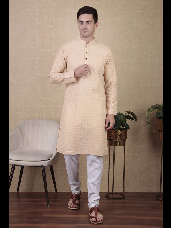 Cream Kurta Cotton Payjama