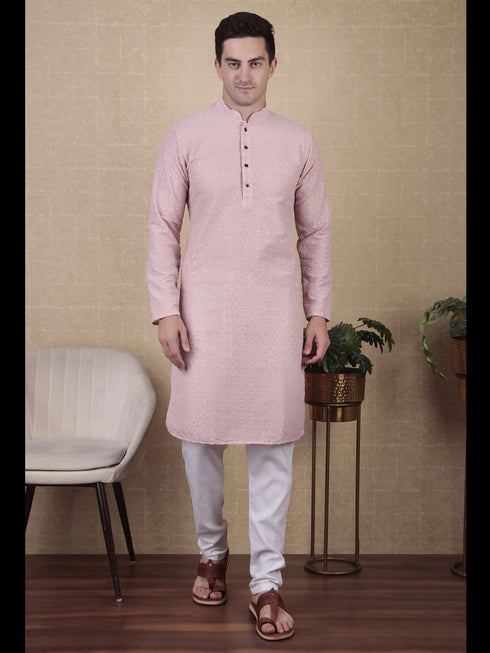 Pink Kurta Cotton Payjama