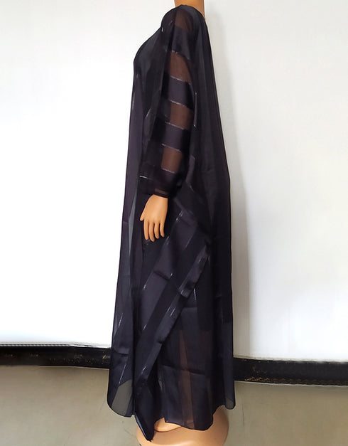 Black Dubai Line Partywear kaftan for Women