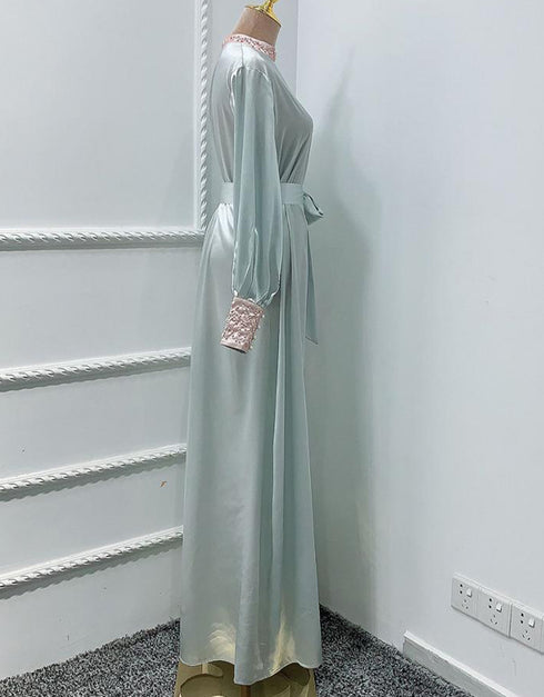 Round Neck Kaftan Abaya Dress for Women