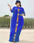 Muslim Fashion Applique Dress in Abaya Style from Dubai