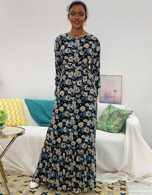 Abayas for Women with Flouncy Waist Ties and Flared Sleeves