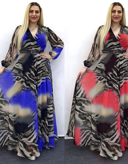 Dubai Abaya Kaftan with V-neck