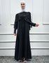 Modest Abaya Dress with Sequined Cloak