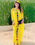 Muslim Fashion Applique Dress in Abaya Style from Dubai